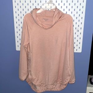 Pink athlete hooded pull over